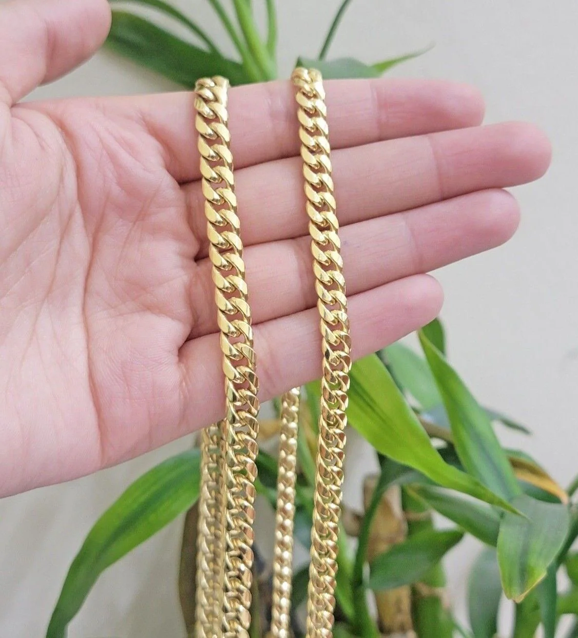 10k Yellow Gold Chain necklace Miami Cuban Link 6mm 7mm 18-28 Inch LIMITED TIME - Image 5