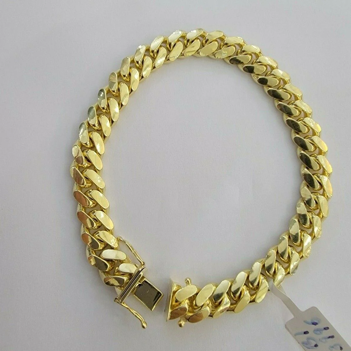 14k Yellow Gold Bracelet 7.5 Inch Miami Cuban Link SOLID 8.5mm Mens REAL 14kt - Image 4