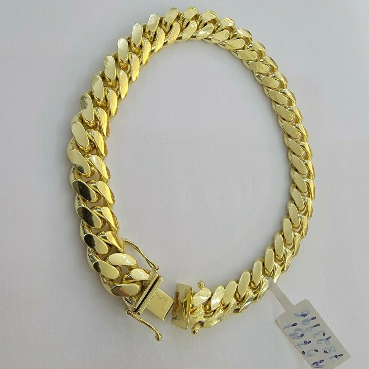 14k Yellow Gold Bracelet 7.5 Inch Miami Cuban Link SOLID 8.5mm Mens REAL 14kt - Image 5