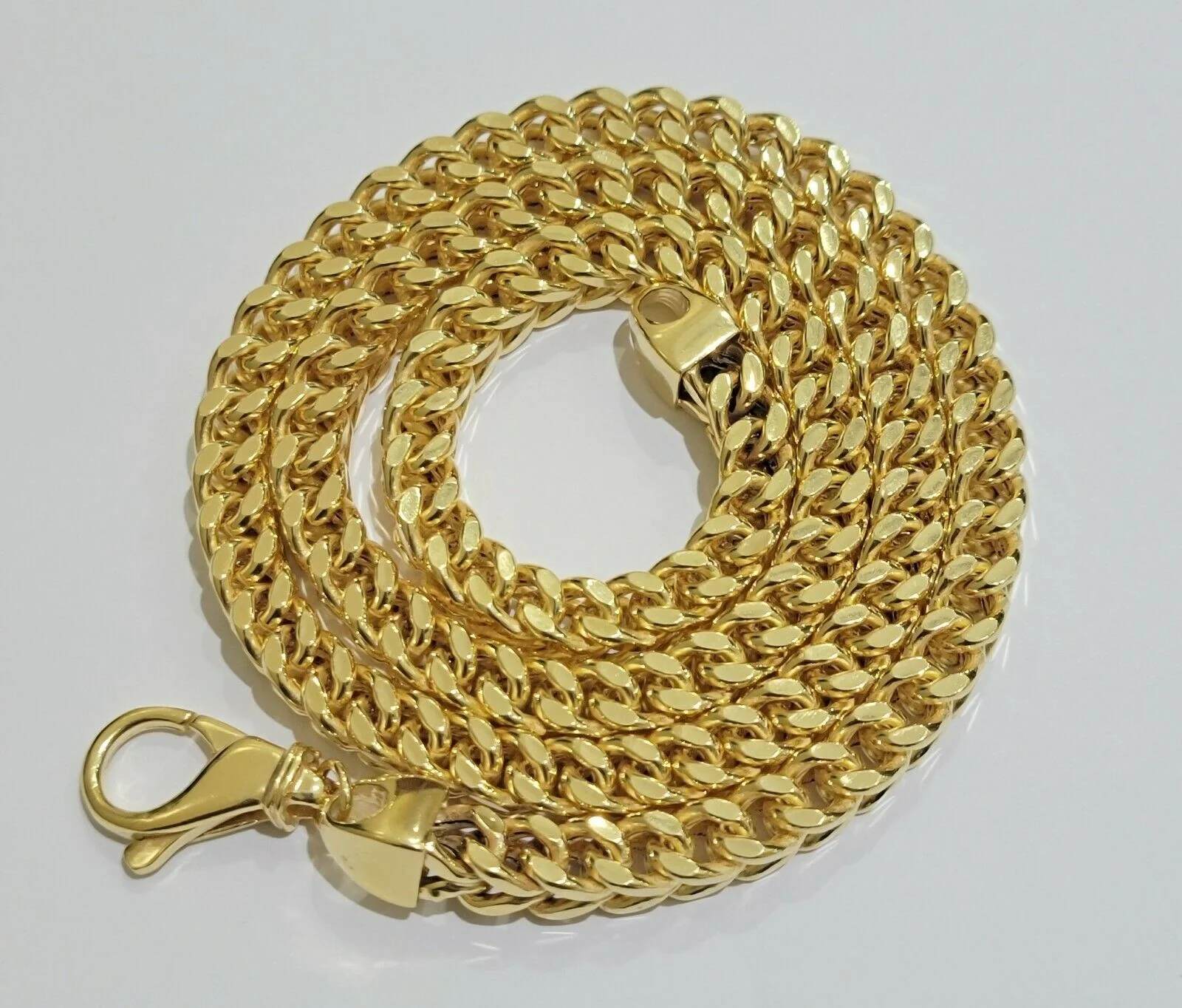 Real 10k Gold Franco Chain 7mm Necklace 26" Inch 10kt Thick & Strong For Men's - Image 8