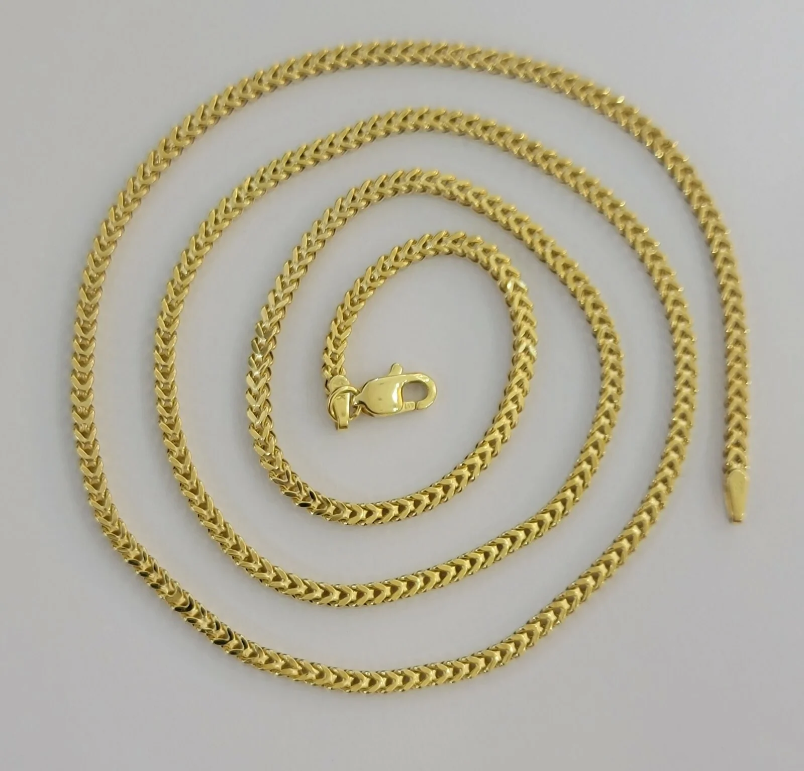 Real 10k Gold Franco chain Necklace 2.5mm 10KT Yellow Gold 16" -26" STRONG CHAIN - Image 6