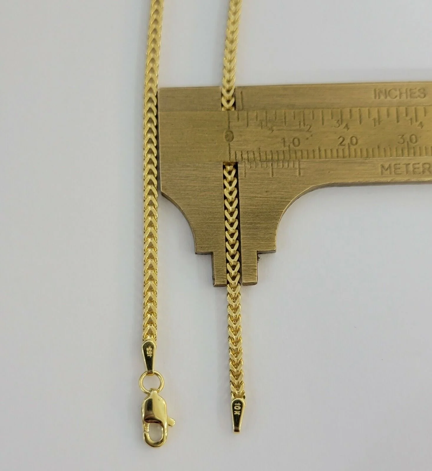 Real 10k Gold Franco chain Necklace 2.5mm 10KT Yellow Gold 16" -26" STRONG CHAIN - Image 8