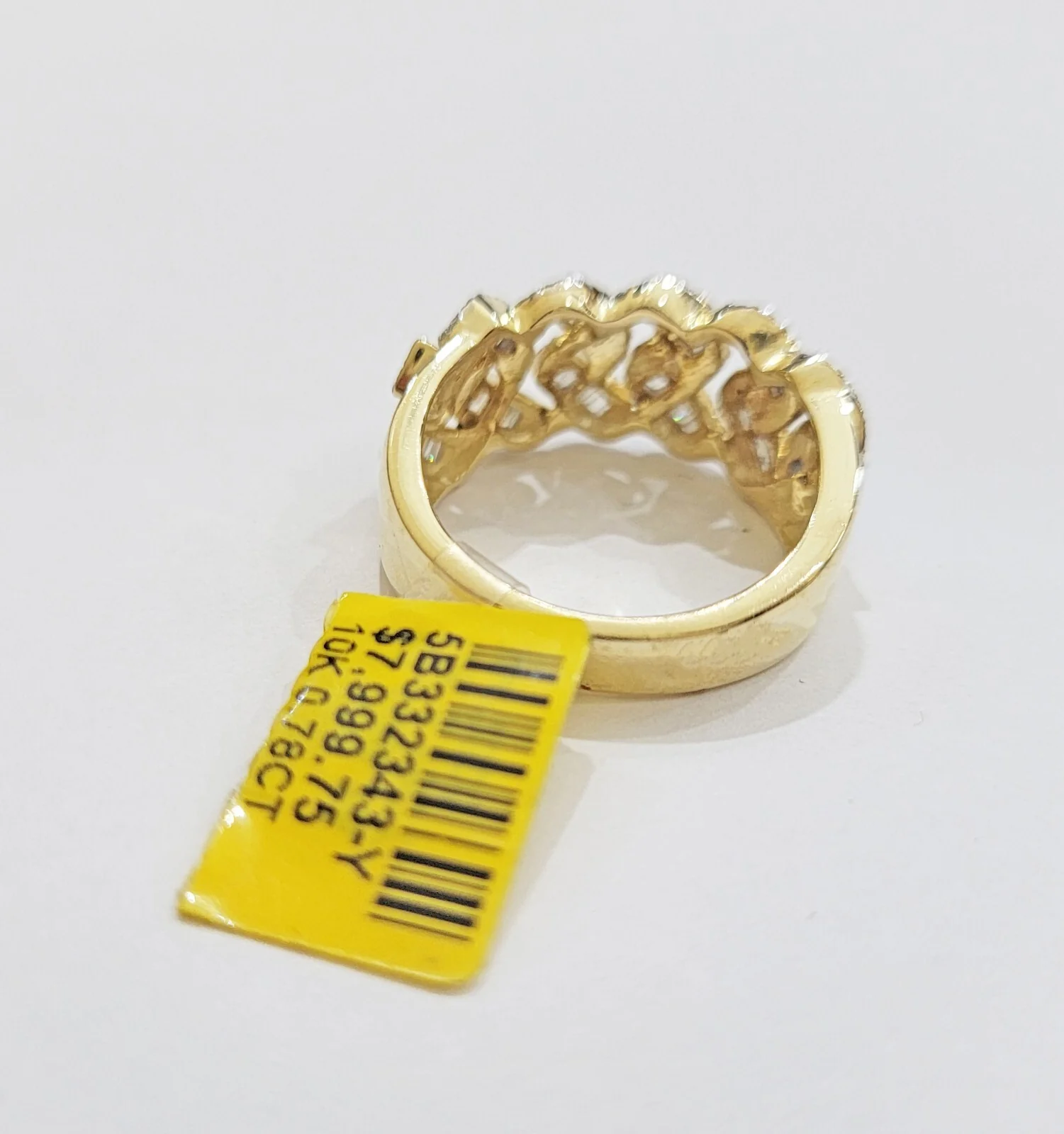Real 10k Yellow Gold Diamond Mens Ring Cuban Link 0.78CT Natural Diamond SIZE 10 Sizes: 6 7 8 9 10 11 & 12 - Image 5