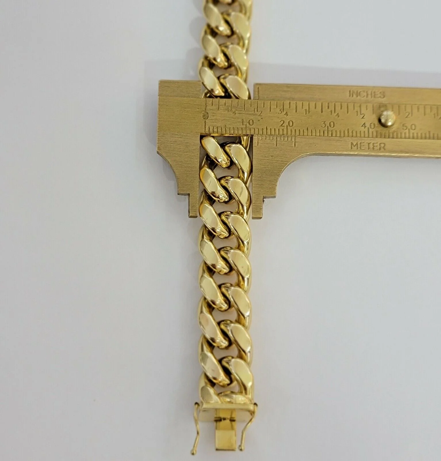 Real 14k Yellow Gold Chain Necklace 24 Inch 15mm Miami Cuban Link Mens 14kt - Image 4